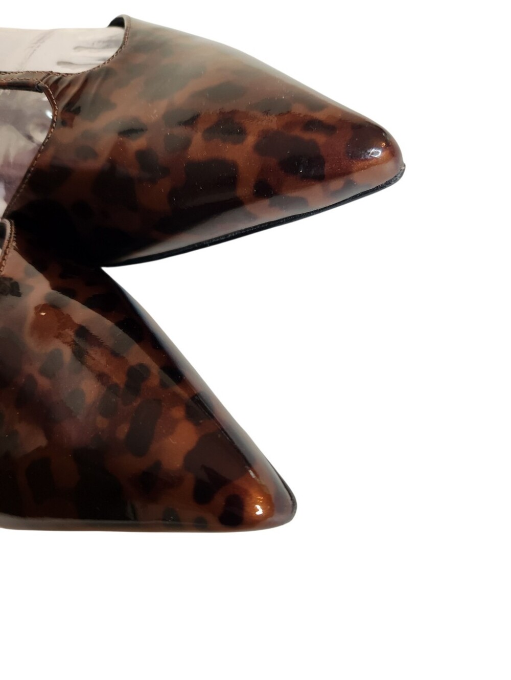 Schutz Allure Tortoiseshell Patent Leather T-Strap Flats Size 8B - Picture 6 of 10